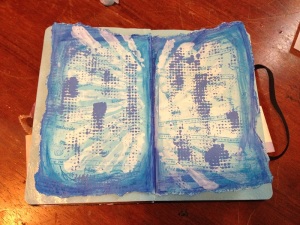 Art-Journal-Layout-2-Gesso-And-Acrylic-Blue-Paint
