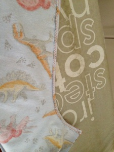 Kwik-Sew-Pattern-3793-Male-Pajama-Pants-DIY-Dinosaur-Fabric-Press-Seams