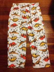 Kwik-Sew-Pattern-3793-Male-Pajama-Pants-DIY-Dinosaur-Fabric-Finished
